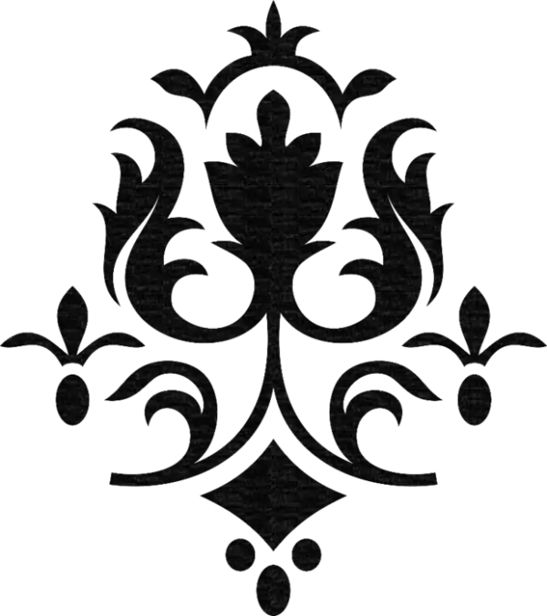 Black Floral Decorative Pattern