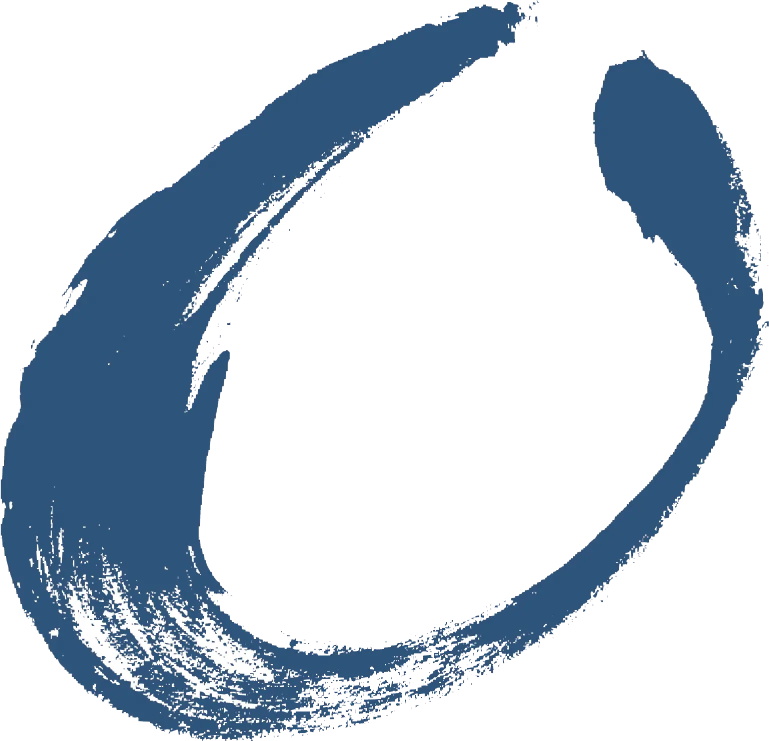Abstract Blue Brushstroke Circle