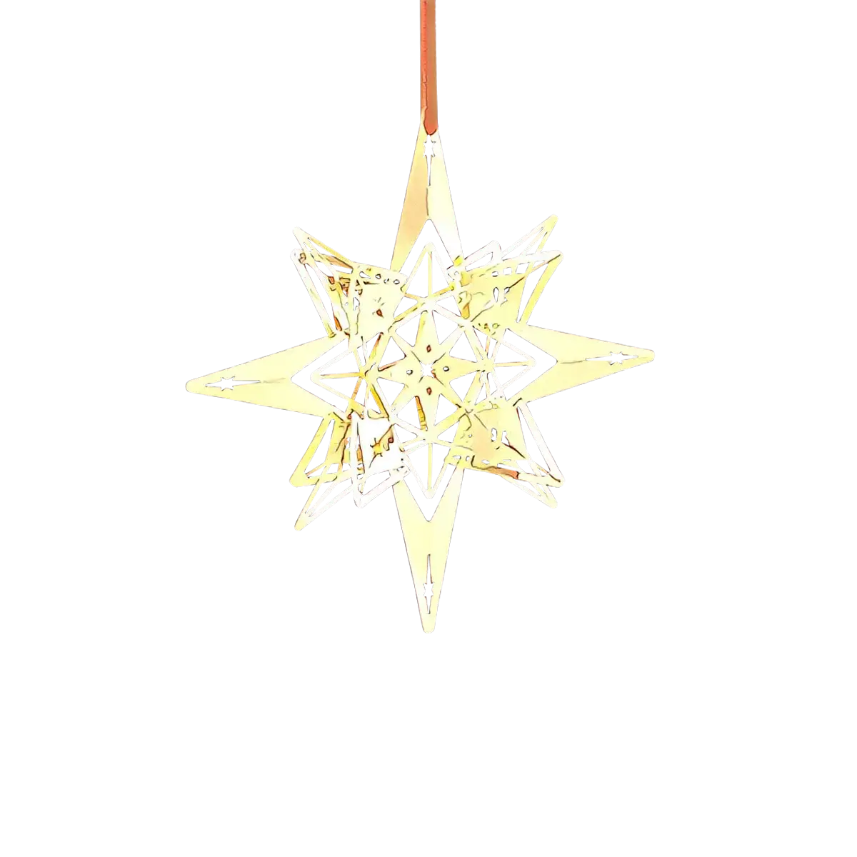 Golden Star Ornament for Holiday Decor