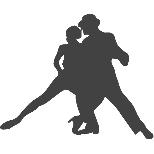 Dancing Couple Silhouette in Perfect Pose