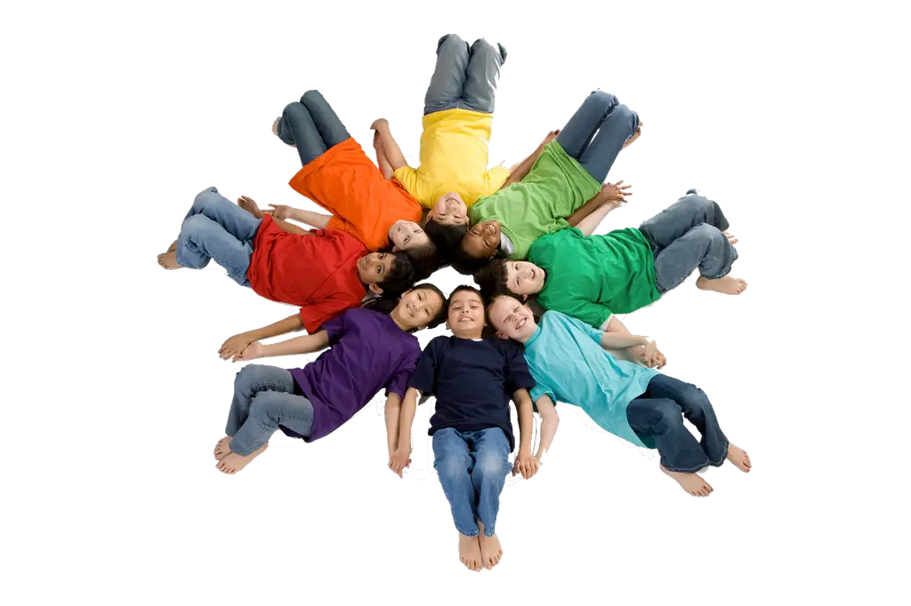 Children in Colorful Circle