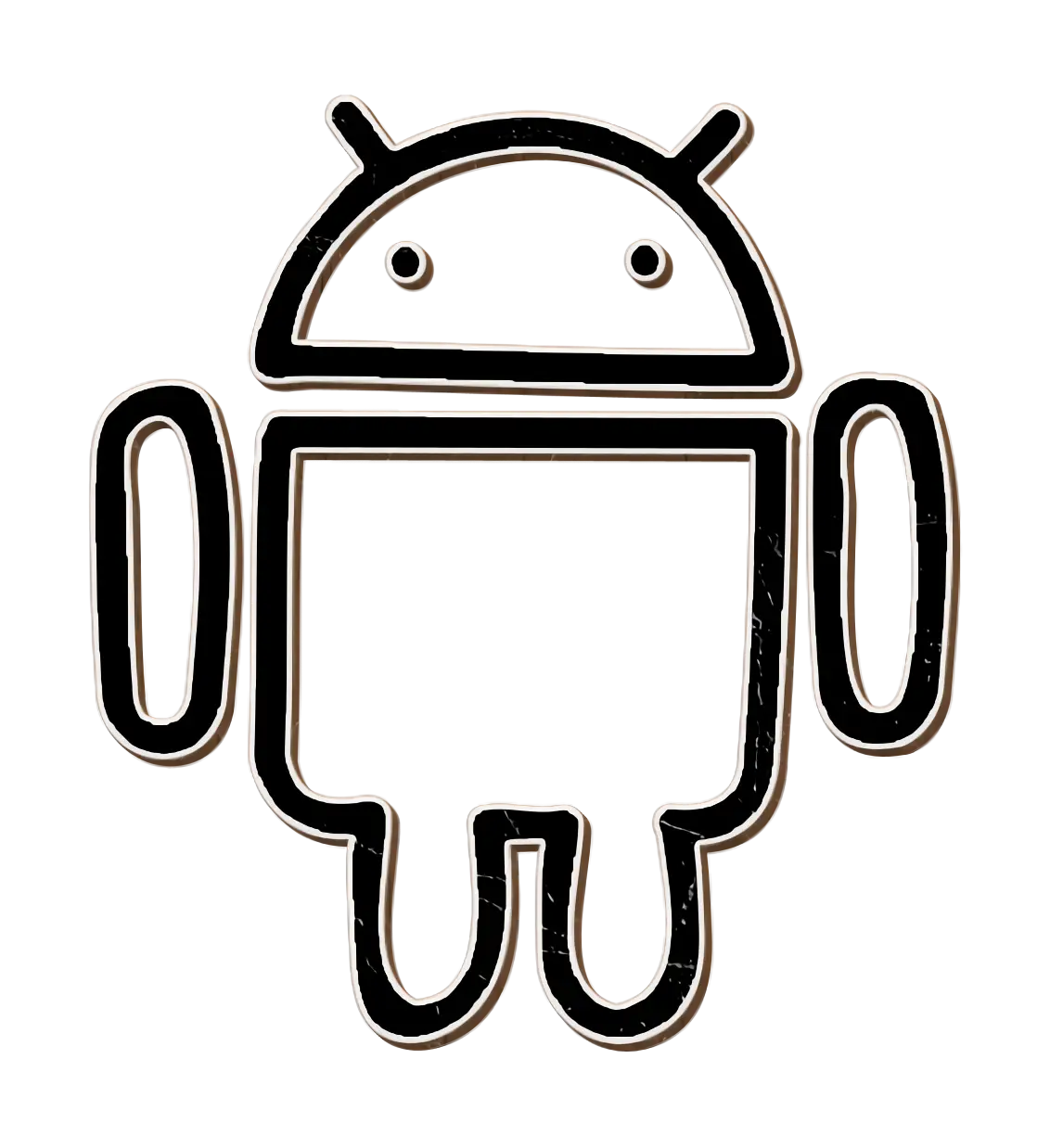 Black Android Logo Illustration