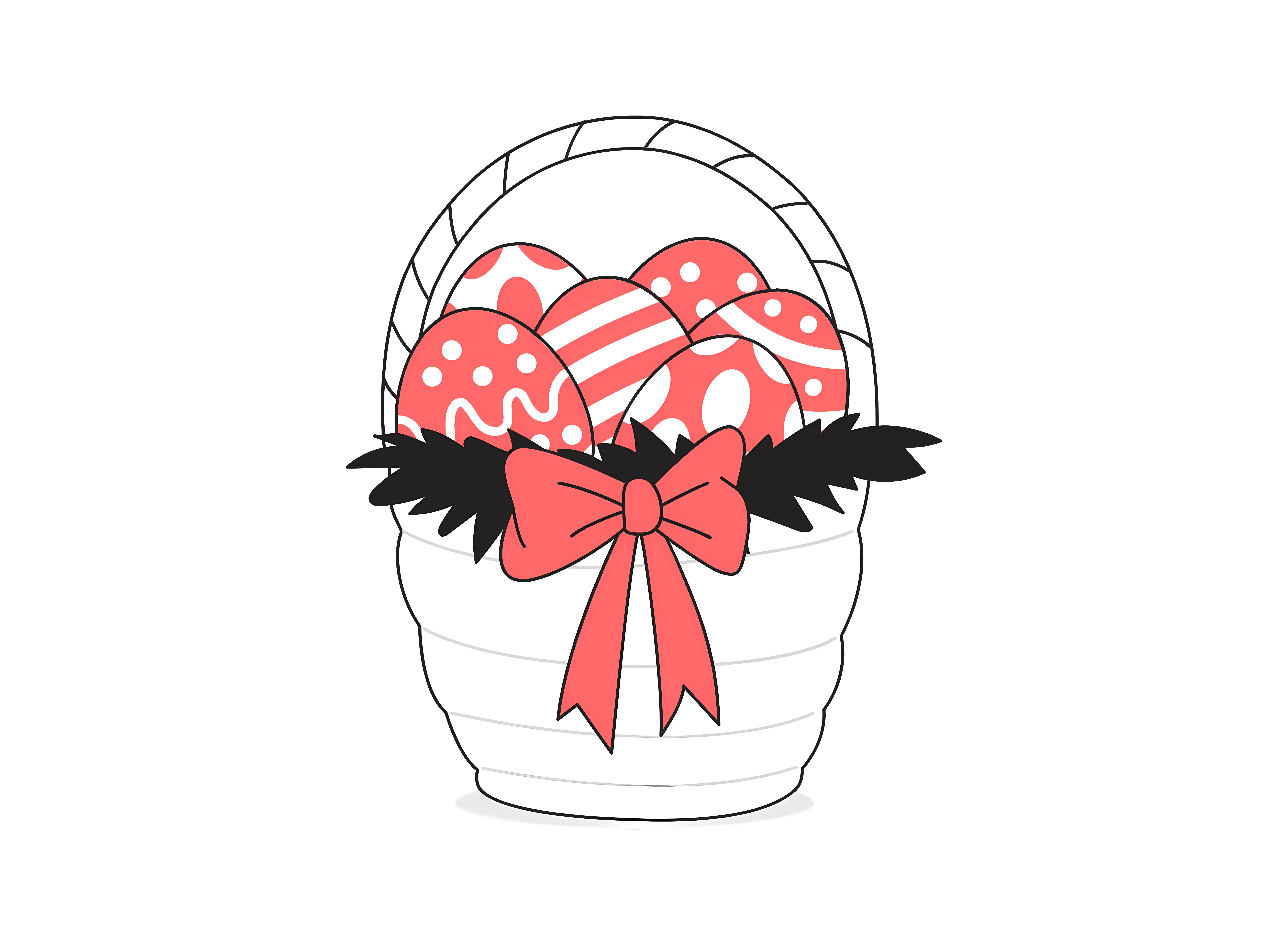 Decorative Basket with Festive Eggs