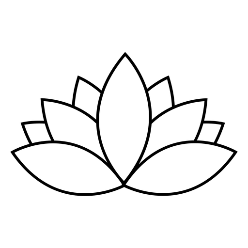 Outline Lotus Flower Symbol