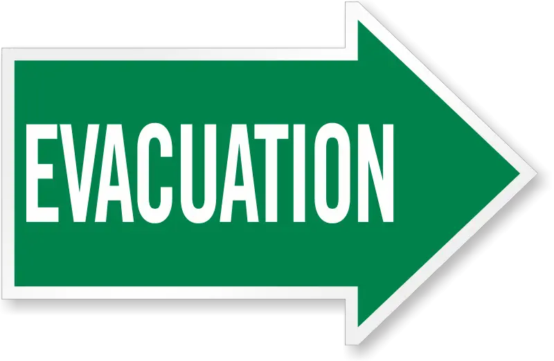 Green Evacuation Sign