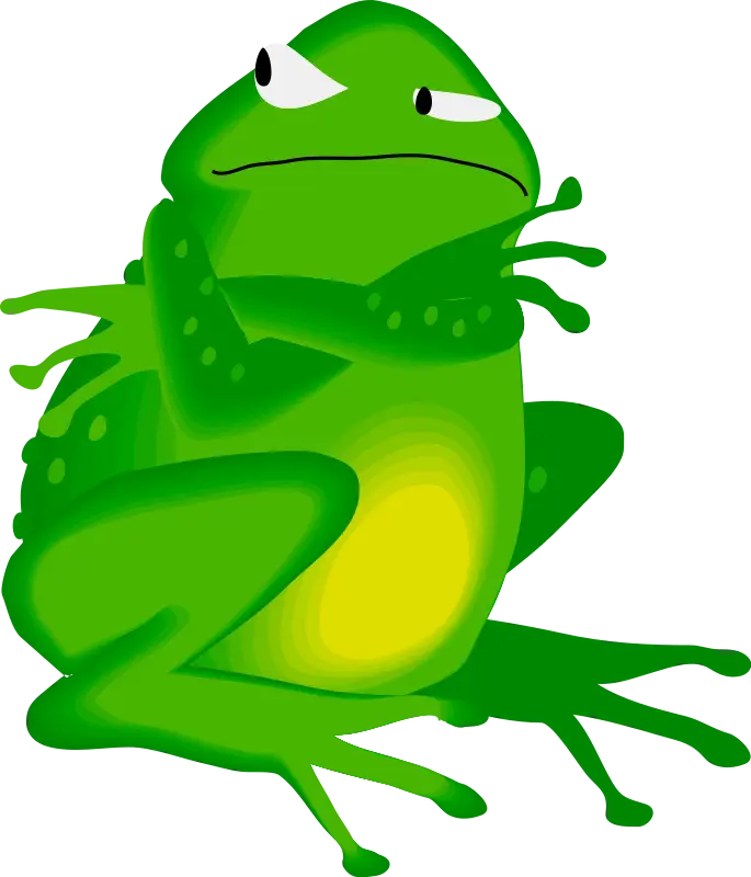 Green Cartoon Frog Illustration