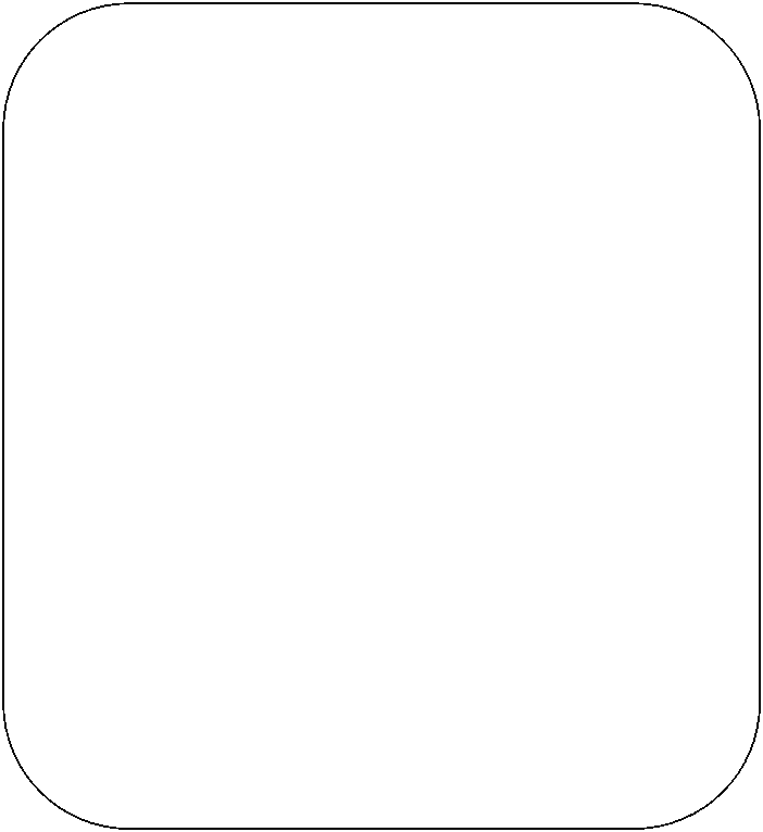Rounded Square Shape on Transparent Background