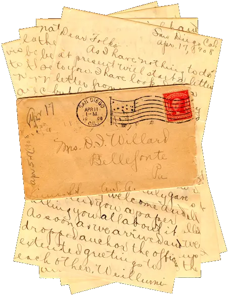 Vintage Handwritten Letters and Envelope
