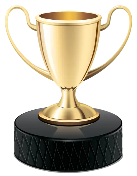 Golden Trophy Cup for Achievements