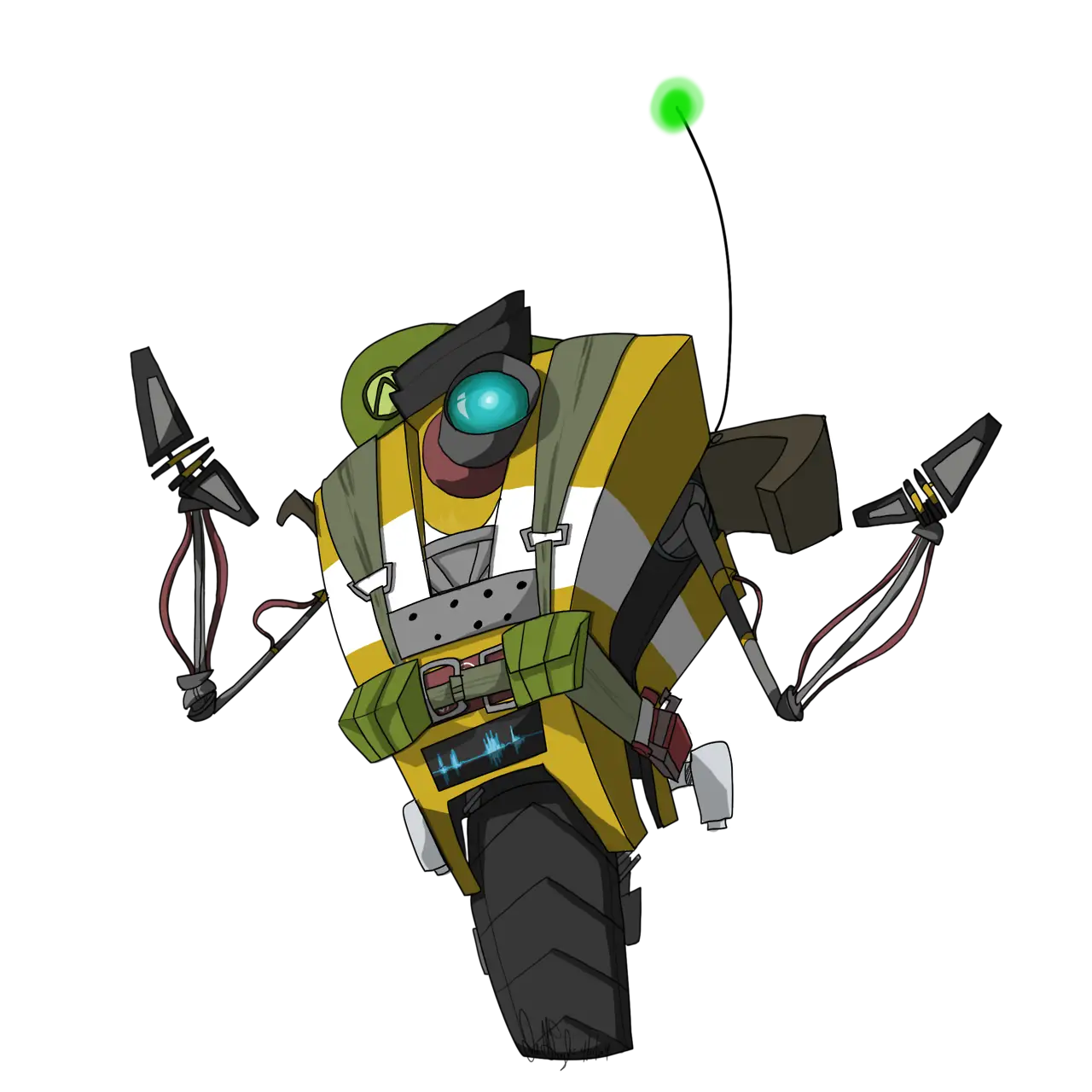 Cartoon Robot with Futuristic Design