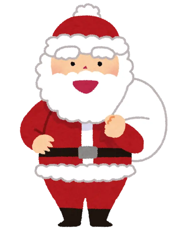 Cartoon Santa Claus with Festive Sack