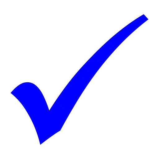 Blue Checkmark Symbol for Verification