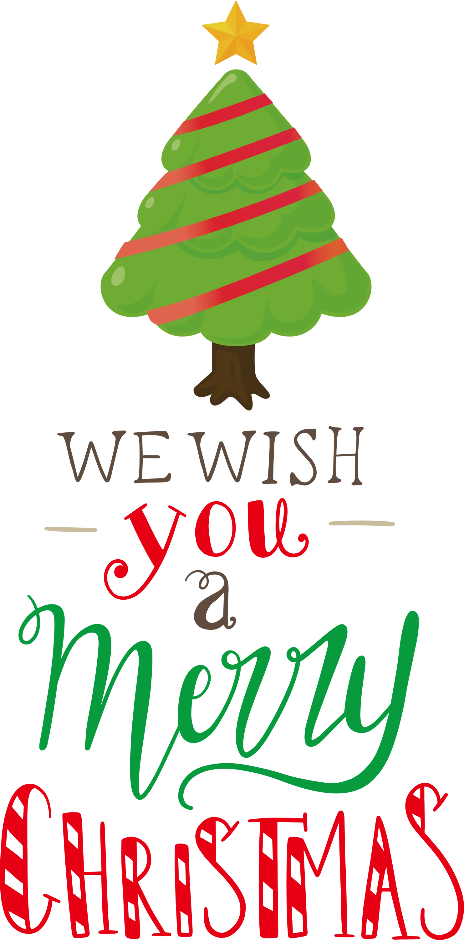 Festive Christmas Greeting Design with Tree