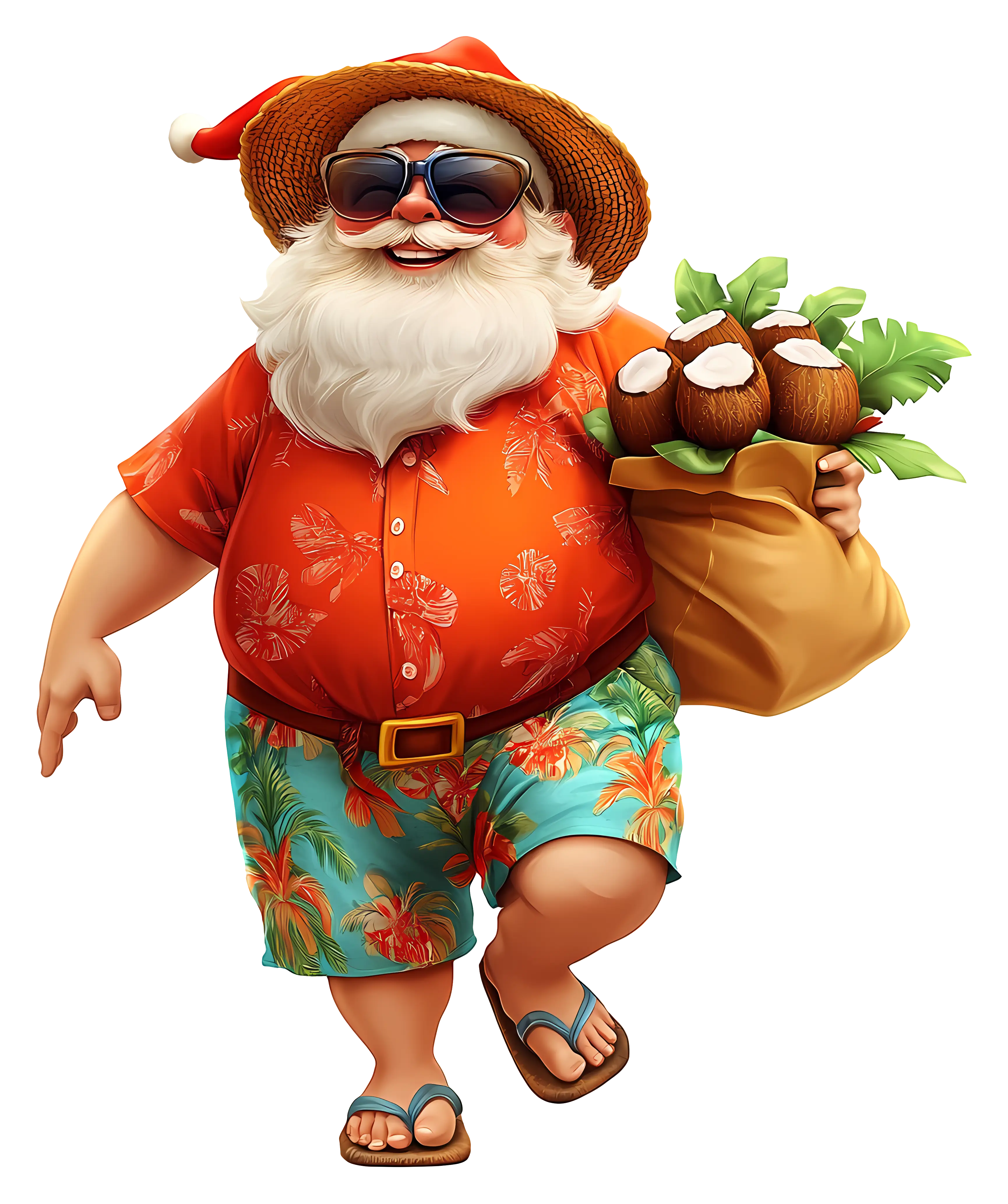 Santa Claus in Summer Attire