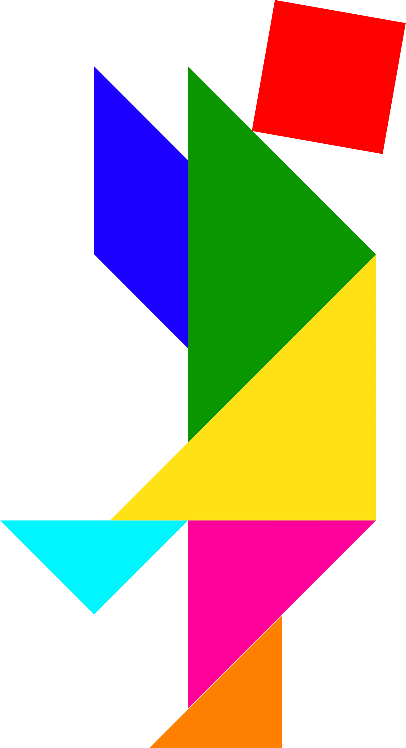 Tangram Design with Vibrant Colors