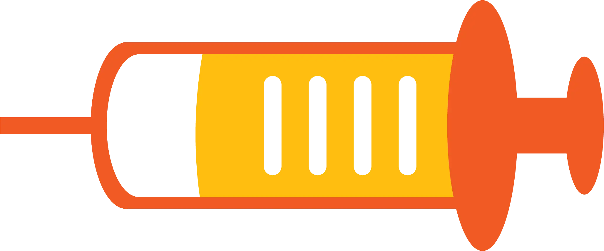 Orange and Yellow Syringe Illustration