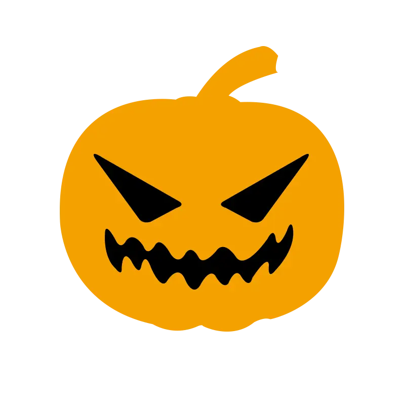 Bright Orange Jack-O&#039;-Lantern Illustration