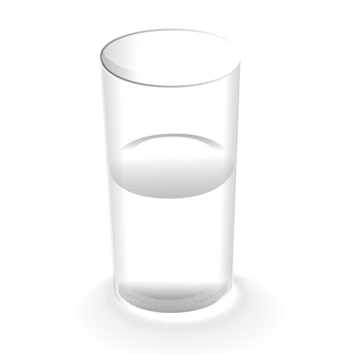 Transparent Glass with Water Design