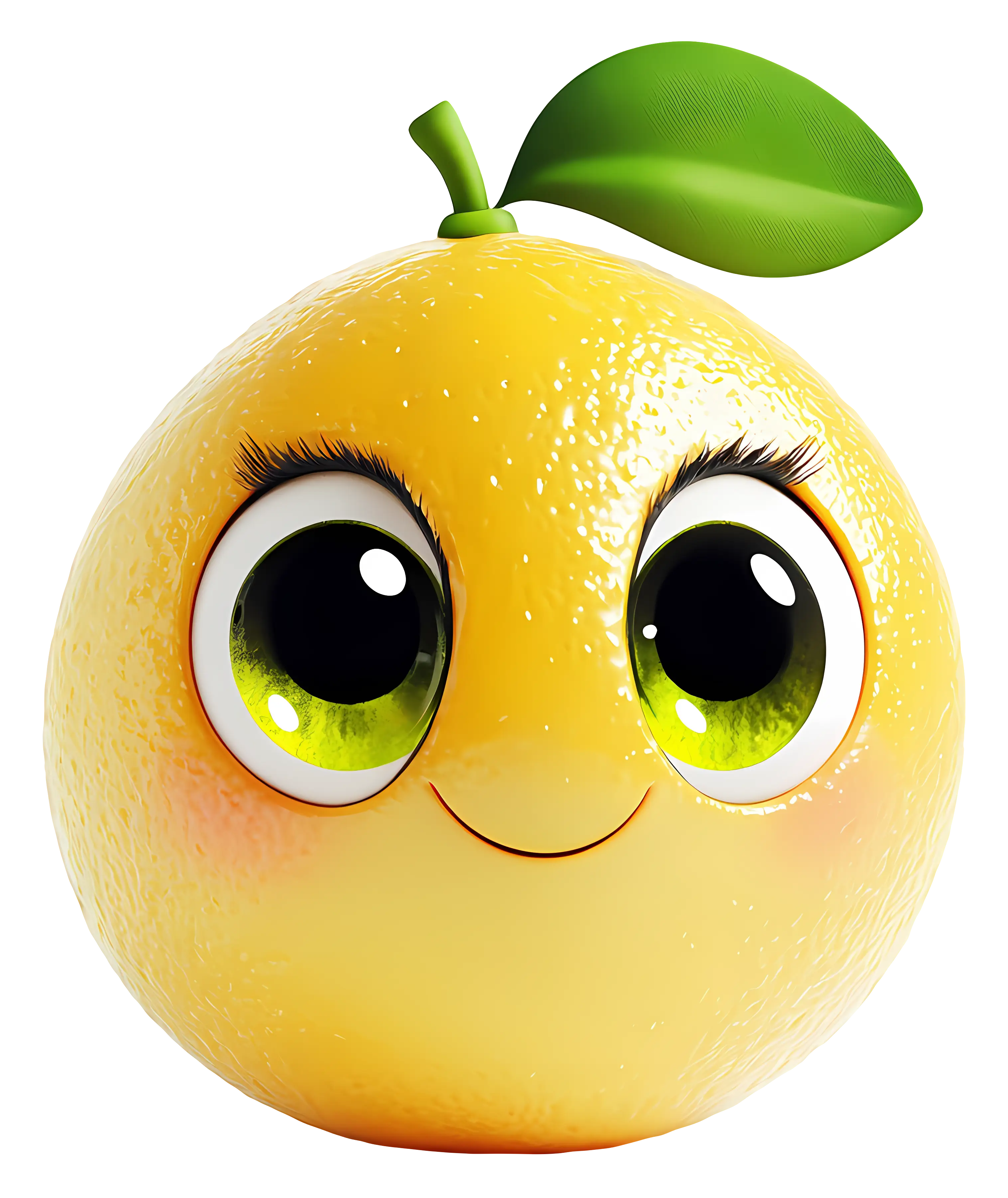 Smiling Orange Character