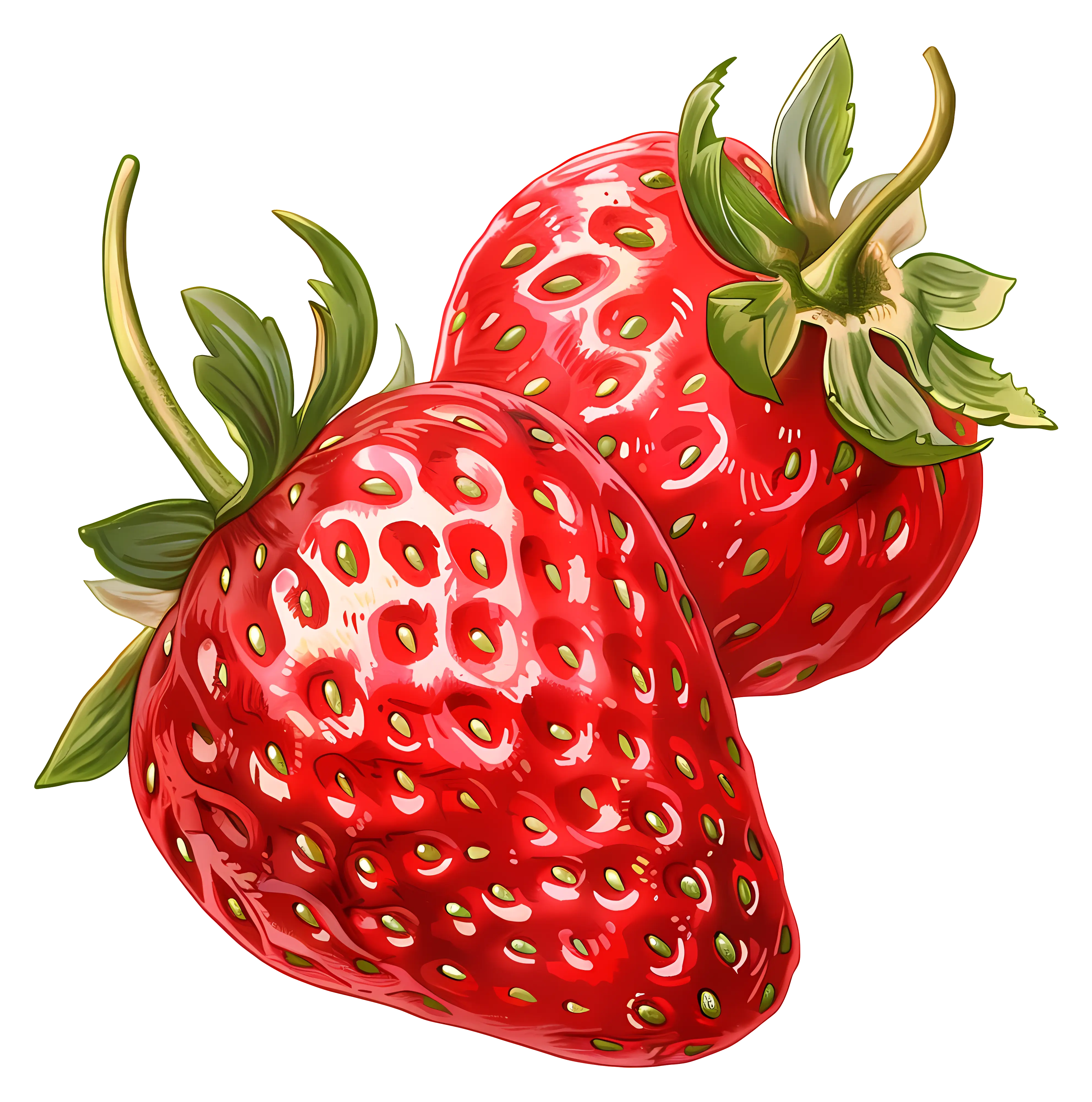 Juicy Strawberry Illustration