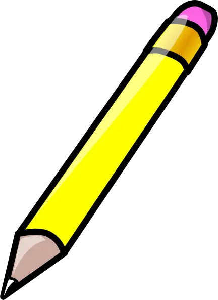 Yellow Cartoon Pencil Illustration