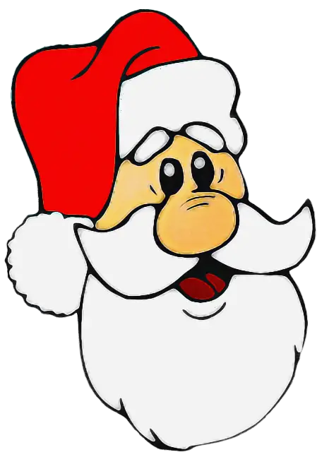 Santa Claus Face Drawing for Christmas