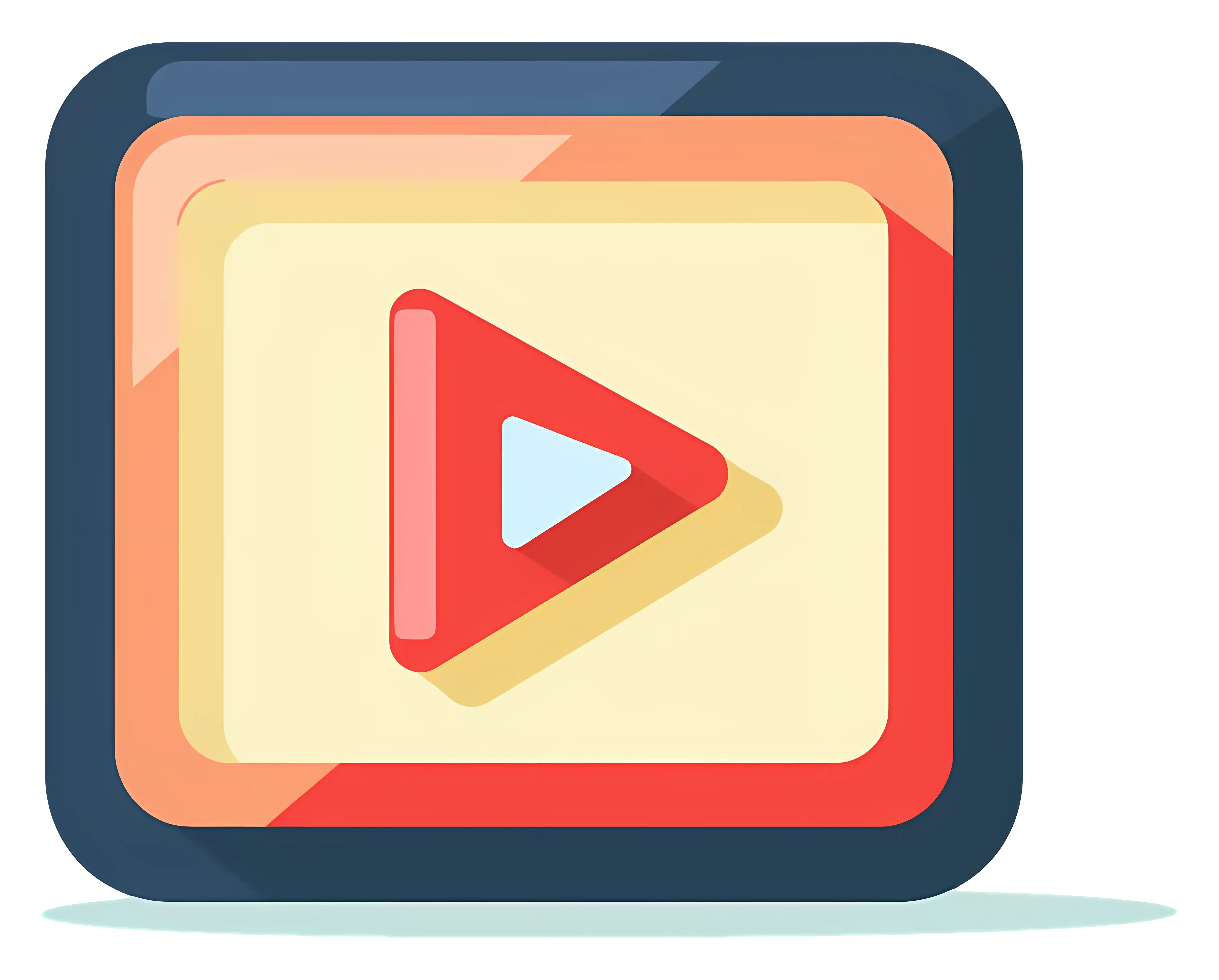 Square Play Button Icon