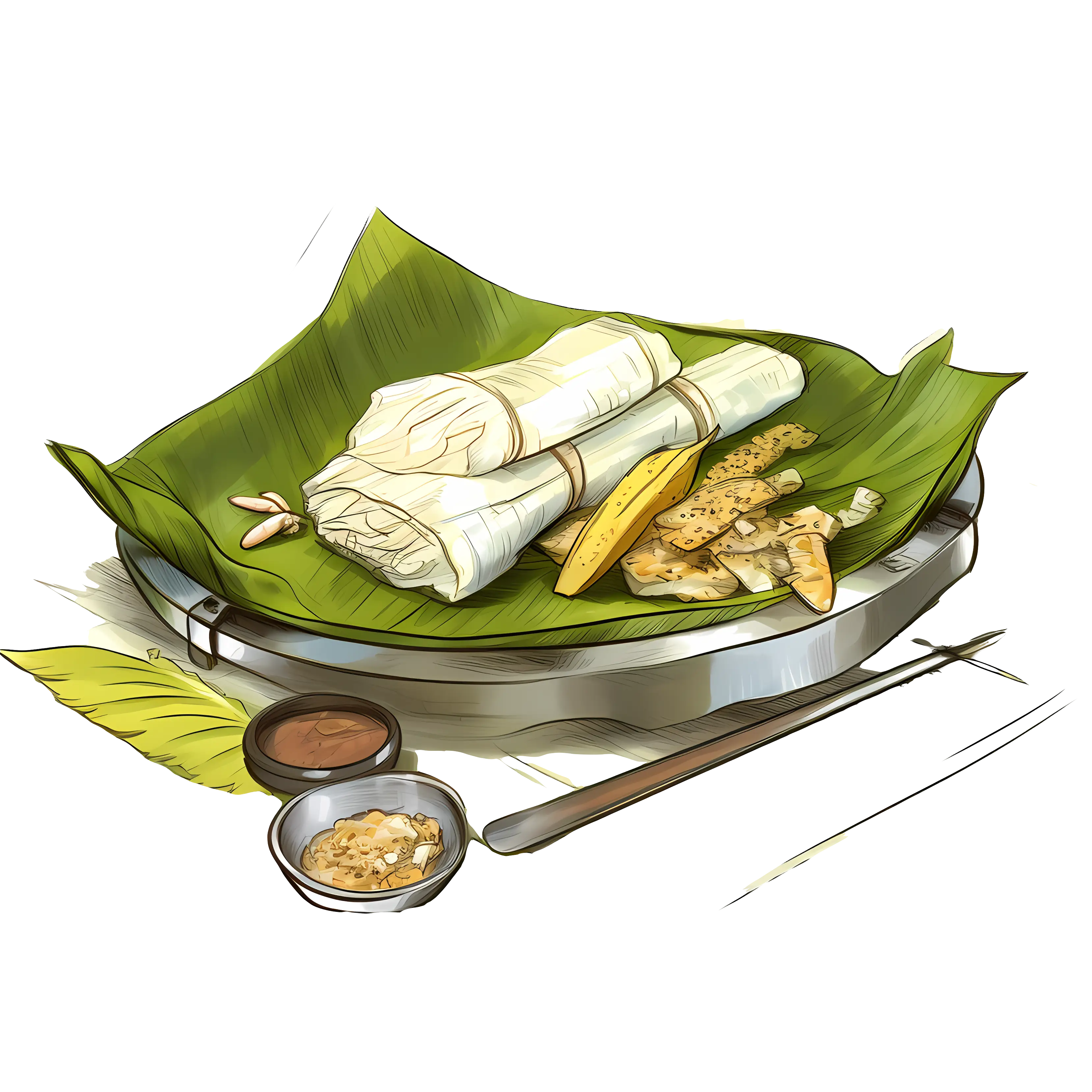 Steamed Delicacy Wrapped in Banana Leaves
