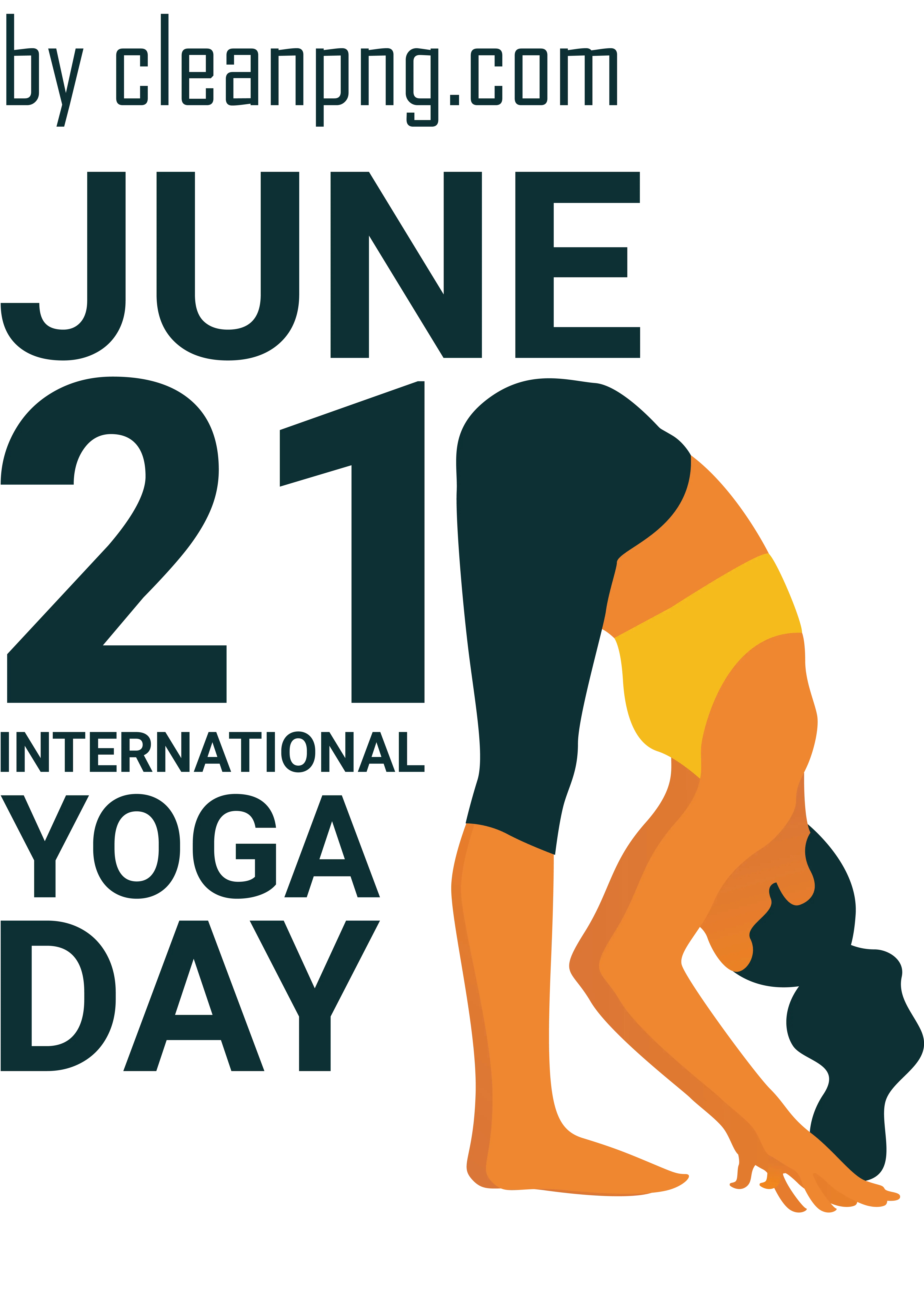 International Yoga Day June 21 Illustration
