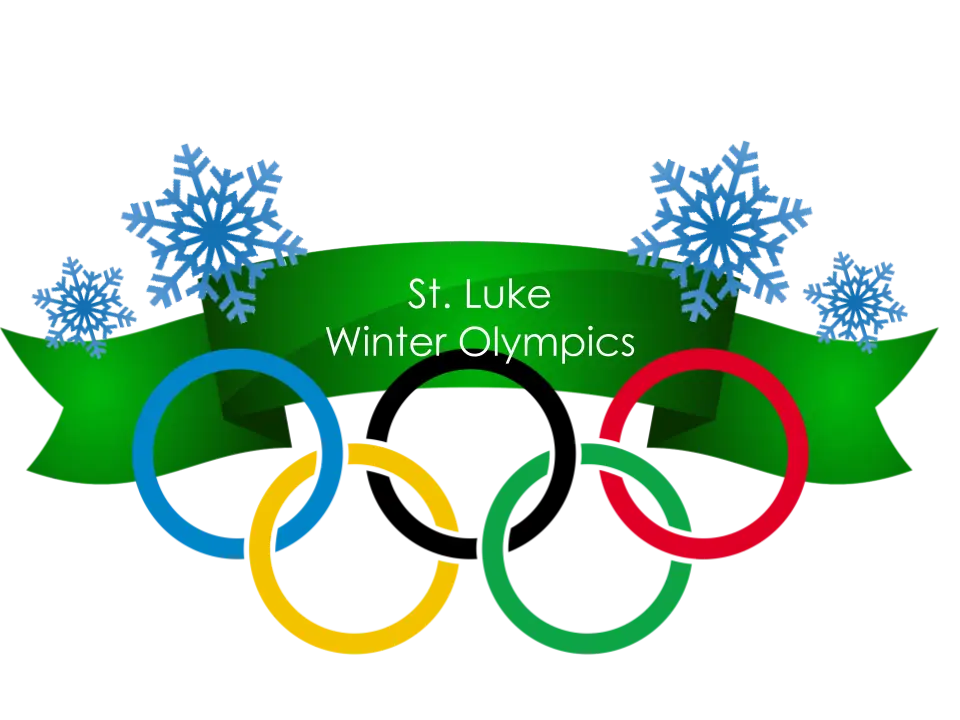 Winter Olympics Banner with Snowflakes