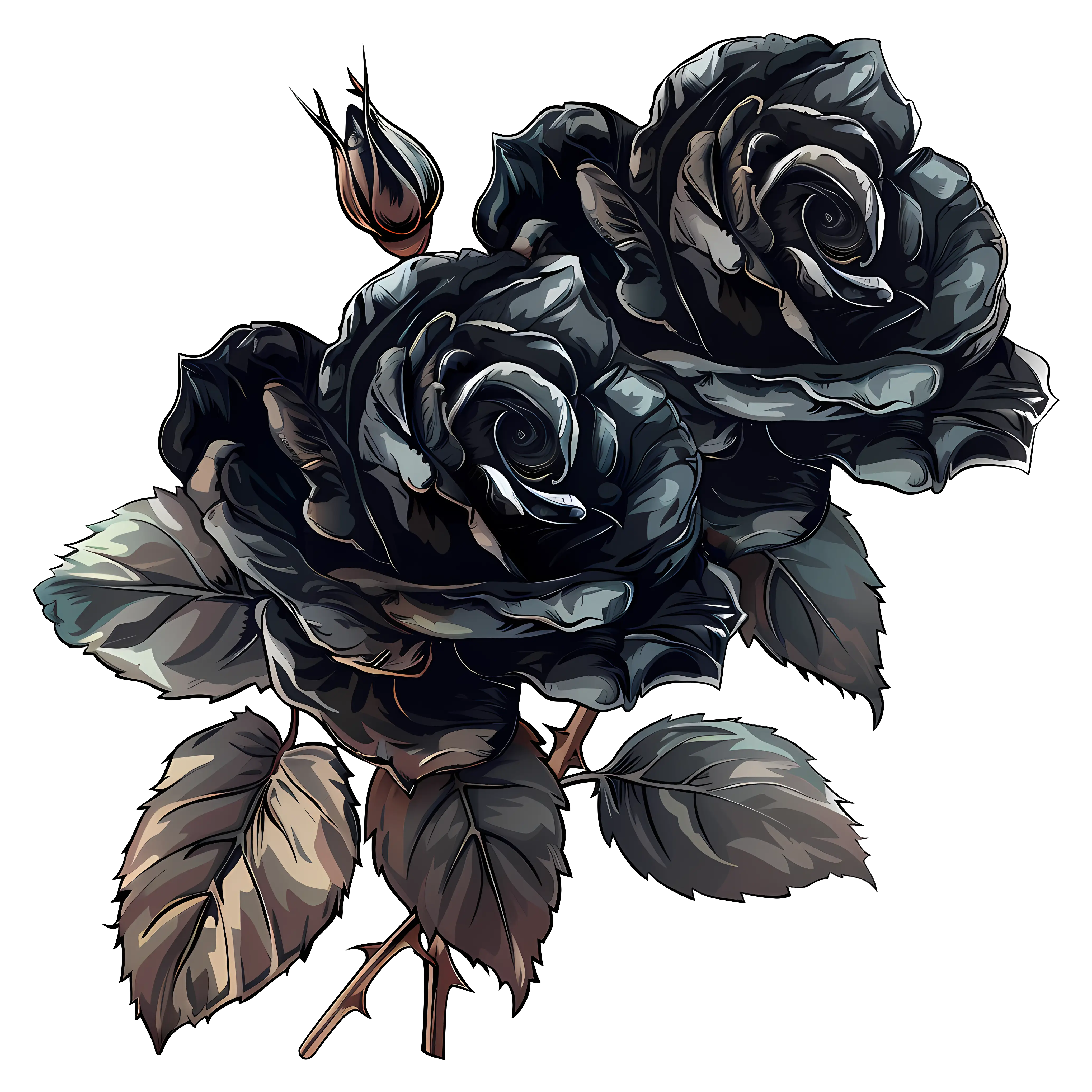 Dark Black Roses