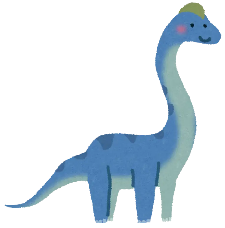 Cute Cartoon Blue Dinosaur Illustration