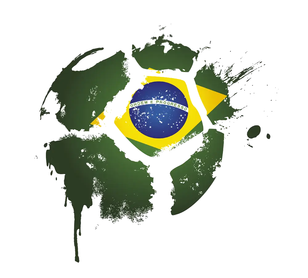 Paint Splash Brazil Flag Design
