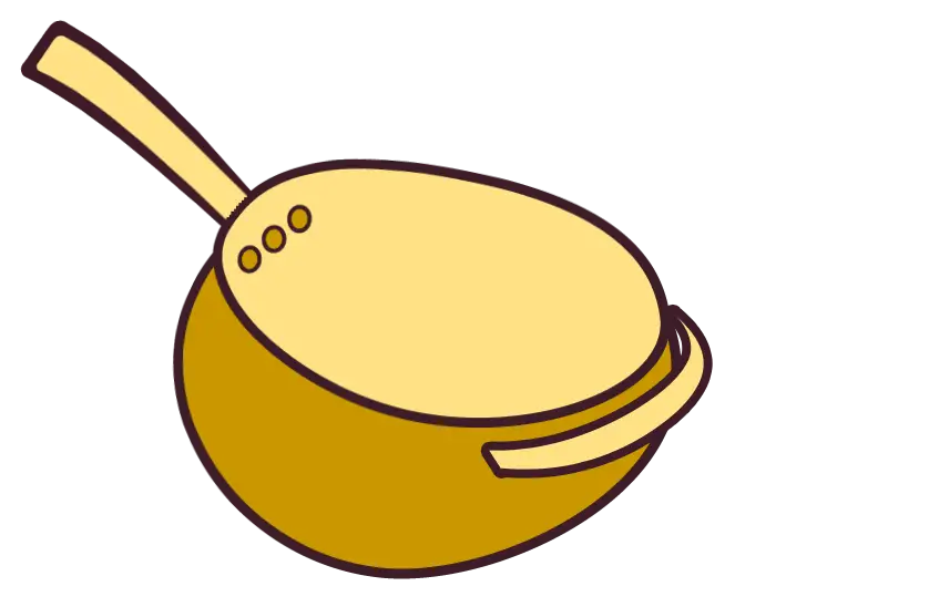 Cartoon Yellow Cooking Pot Illustration