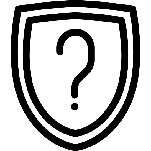 Shield with Question Mark Symbol for Security Concept