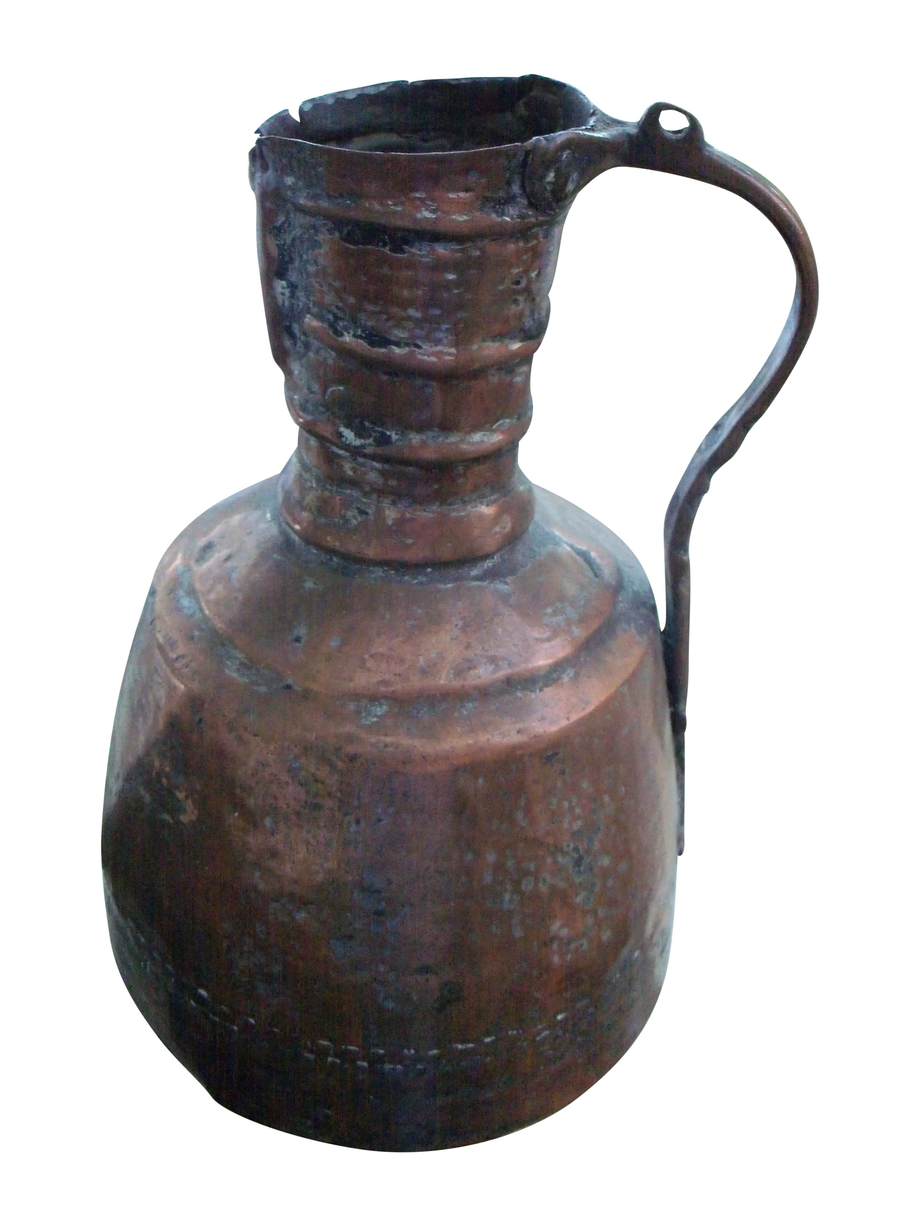 Antique Copper Jug with Rustic Finish