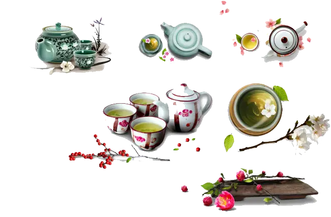 Assorted Floral Tea Set