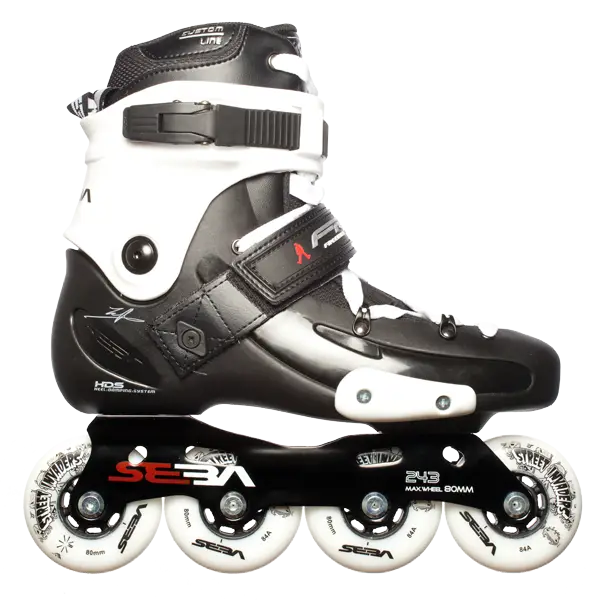 Black and White Roller Skate Equipment