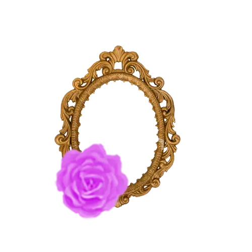 Ornate Picture Frame with Rose