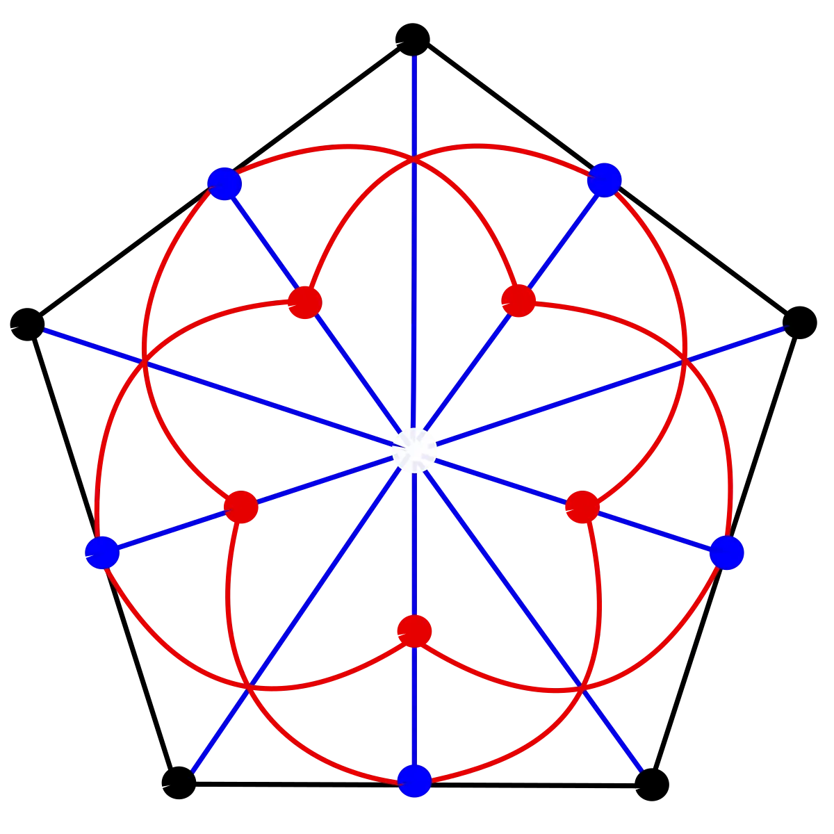 Complex Star Polygon Diagram with Connections