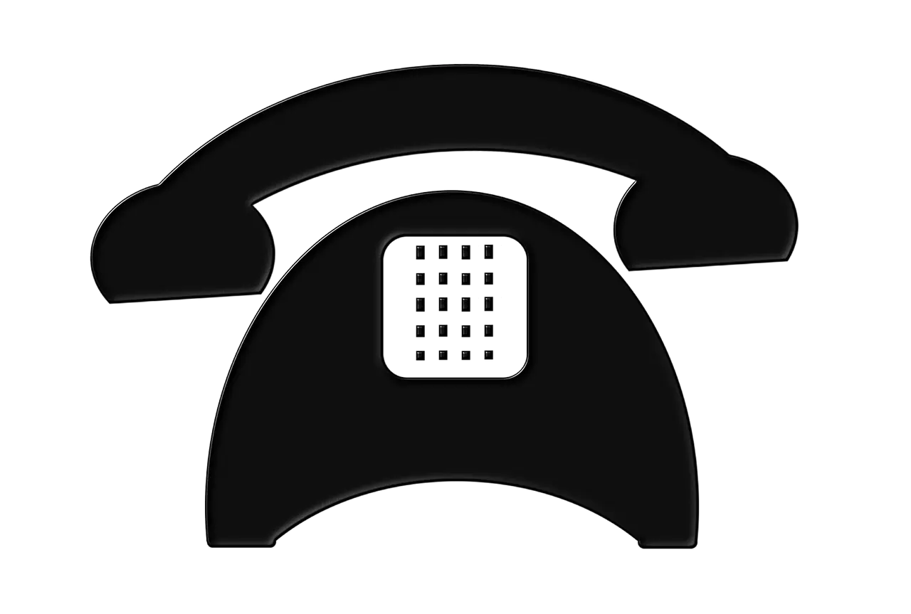 Black Telephone Icon Design