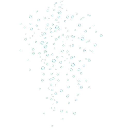 Floating Blue Water Bubbles Illustration