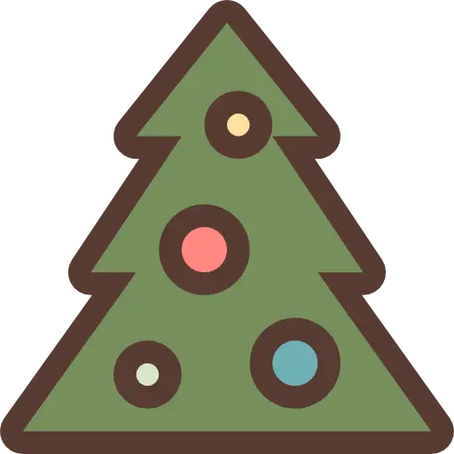 Decorated Christmas Tree Illustration