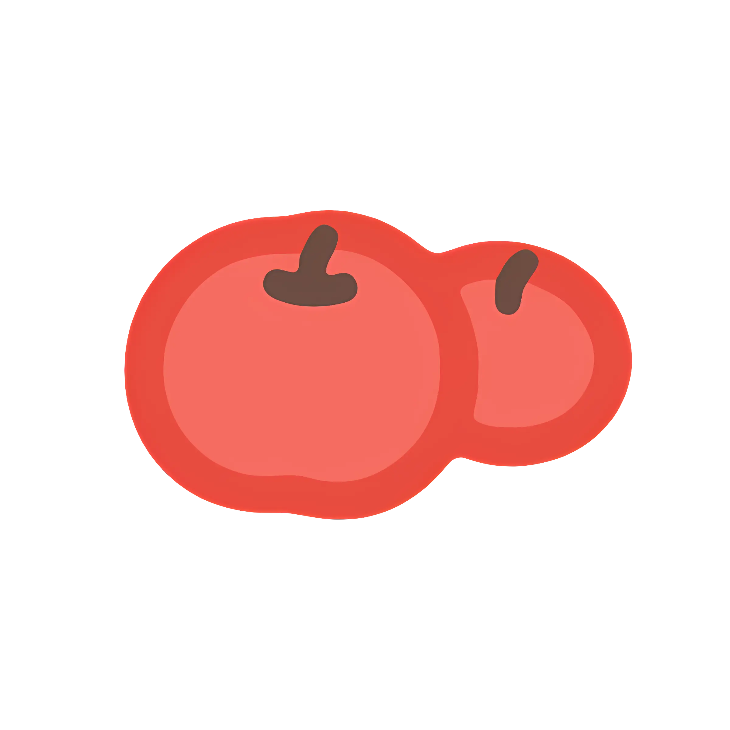 Two Red Apples Illustration