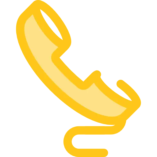 Yellow Phone Receiver Icon