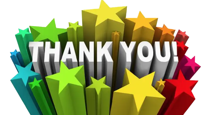 Colorful Thank You Message