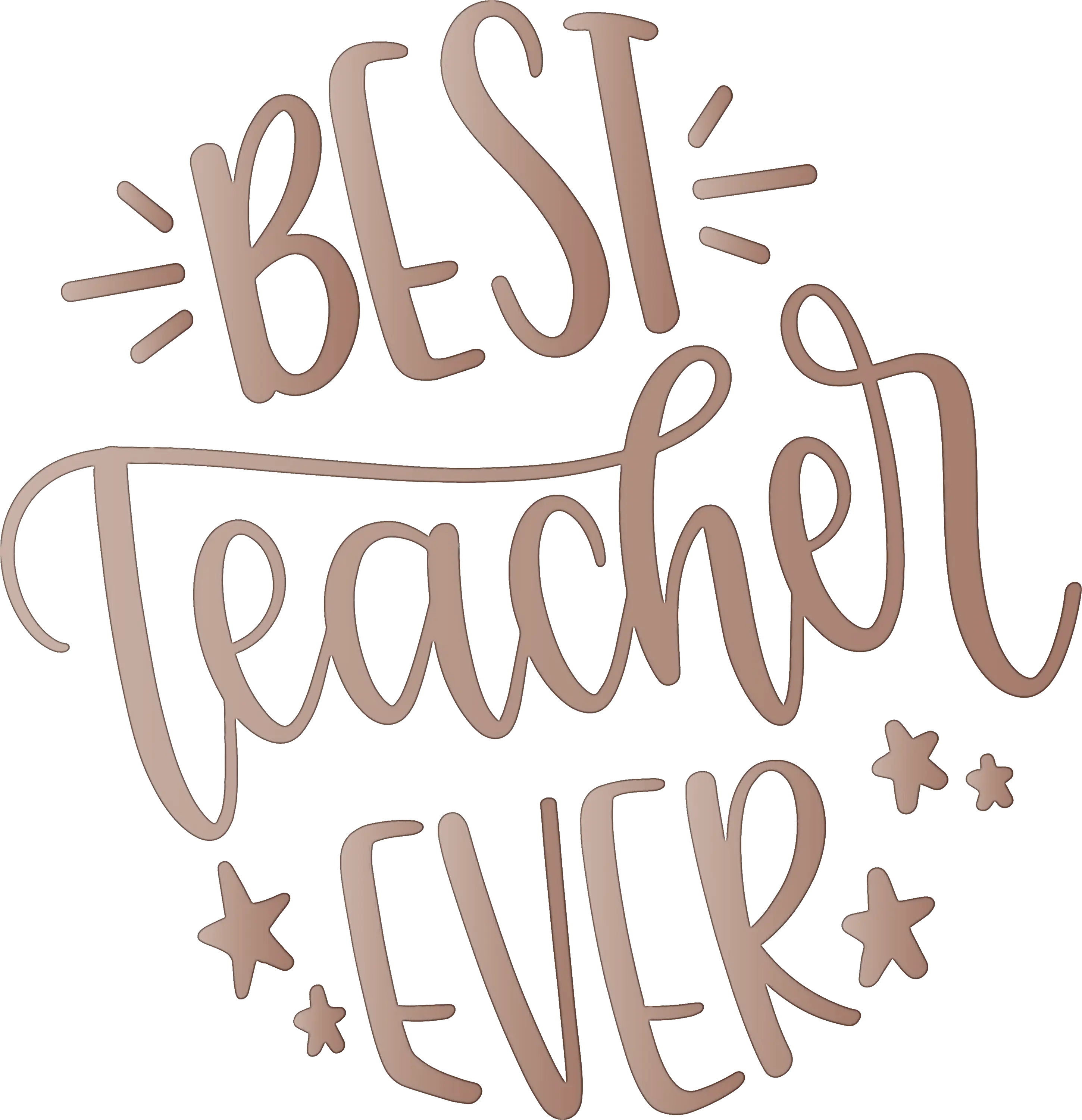 Decorative &#039;Best Teacher Ever&#039; Typography