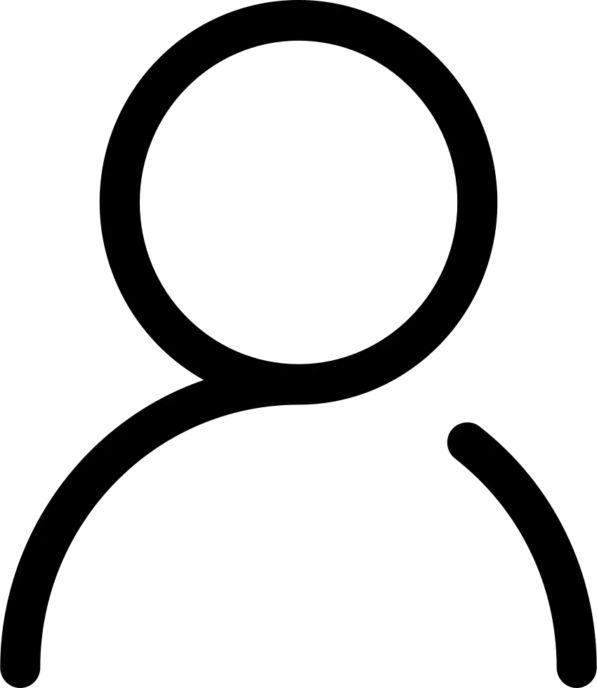 Simple Black Outline Person Icon