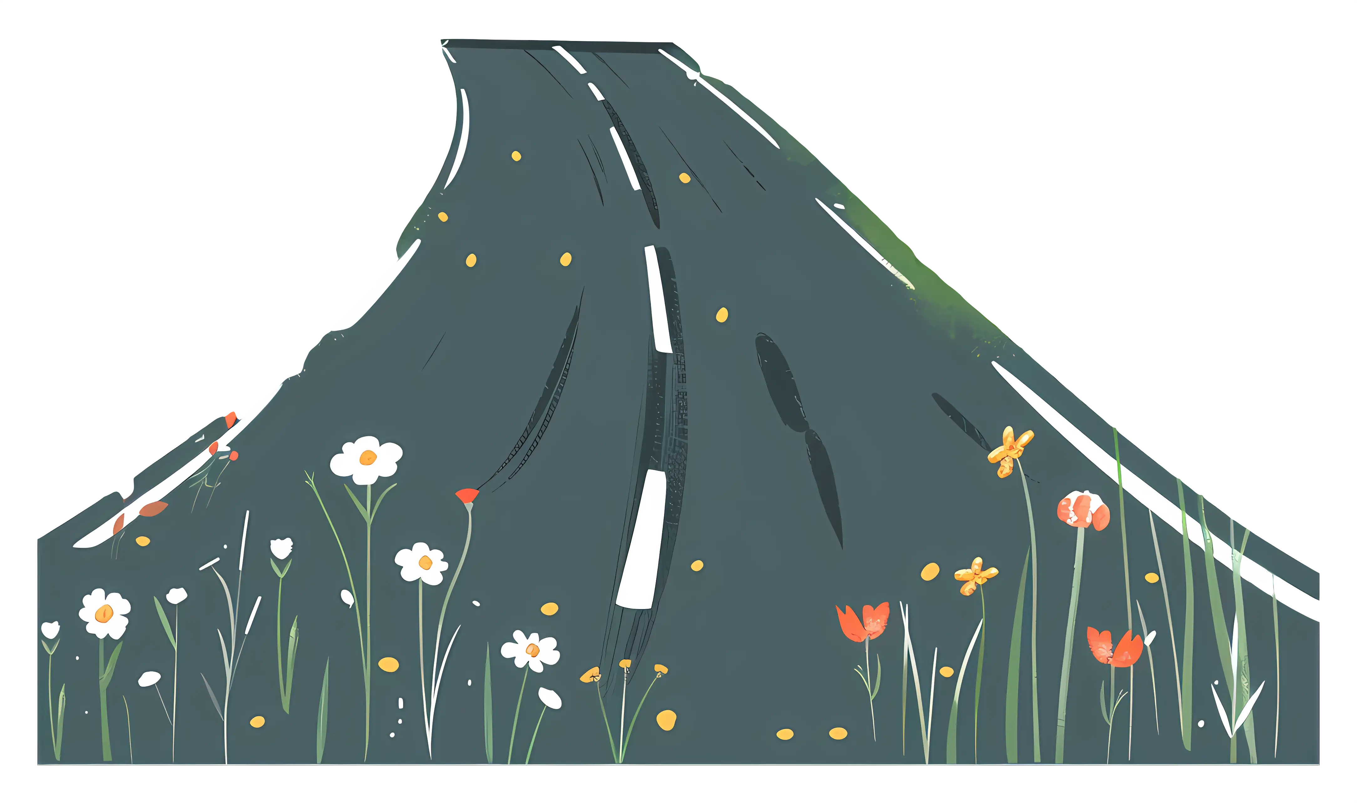 Road with Flowers
