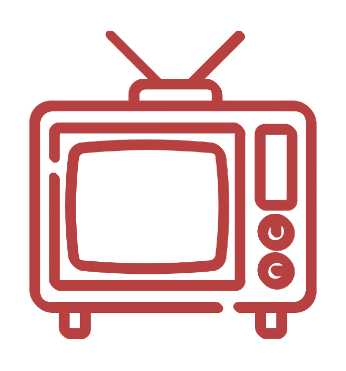 Retro Television Sketch Illustration